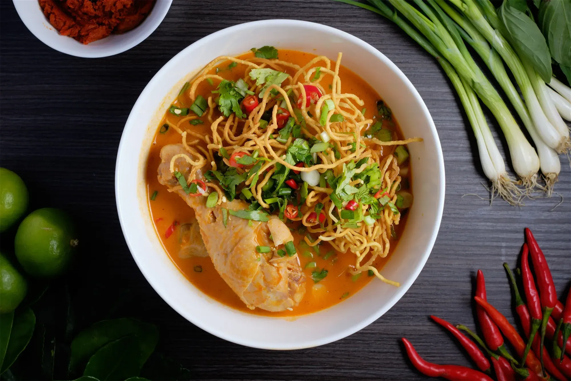 Thai noodle soup bowl
