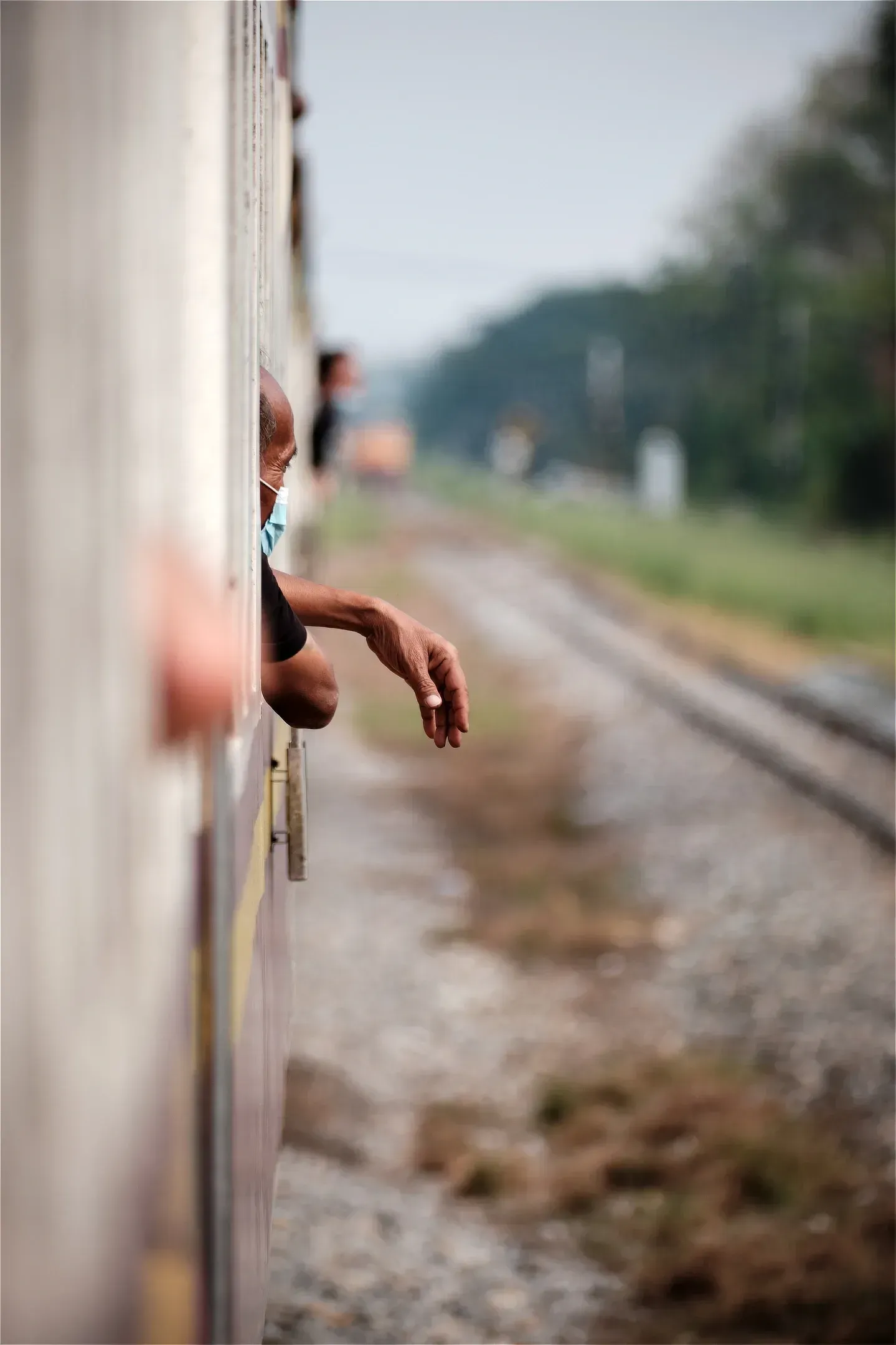 Thailand train window arm